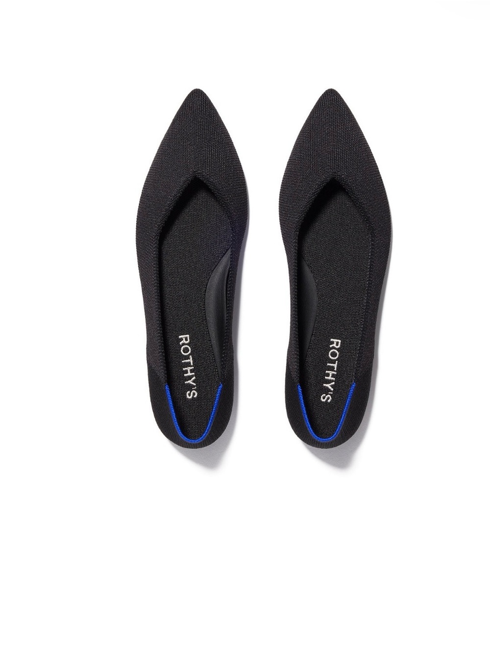 Rothy's Black Point II Ballet Flats in Black